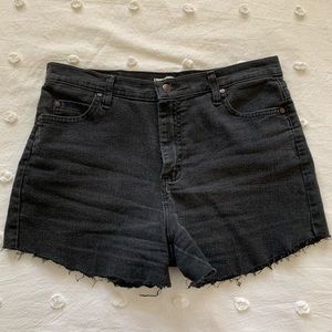 Lee Black Denim Cut Off Shorts